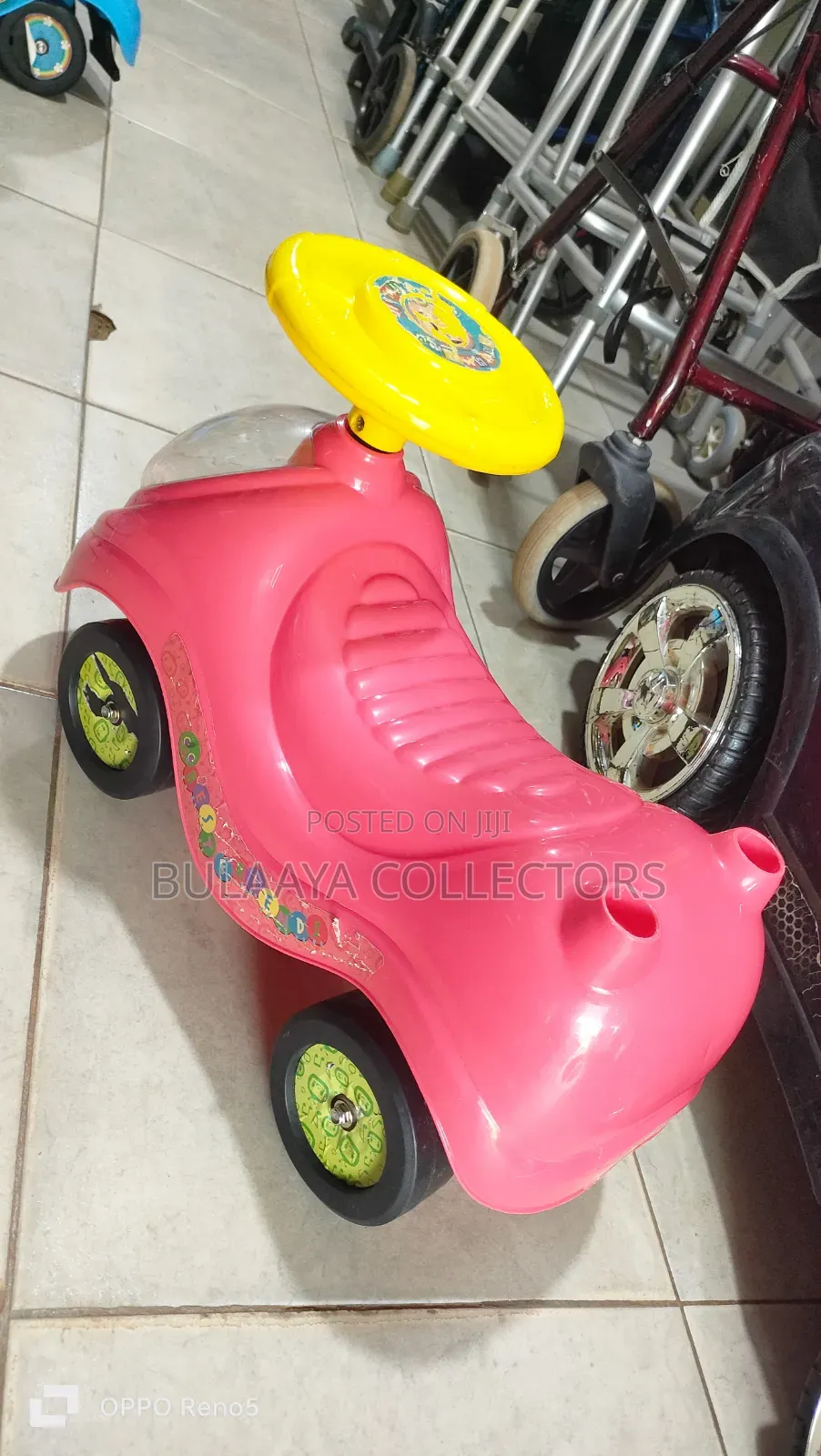 Uk Used Red and Yellow Cocomelon My First Sit and Ride Toy Car.