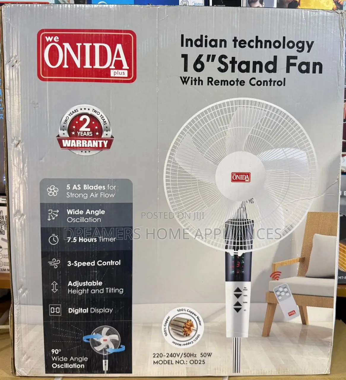 Onida Stand Fan With Remote