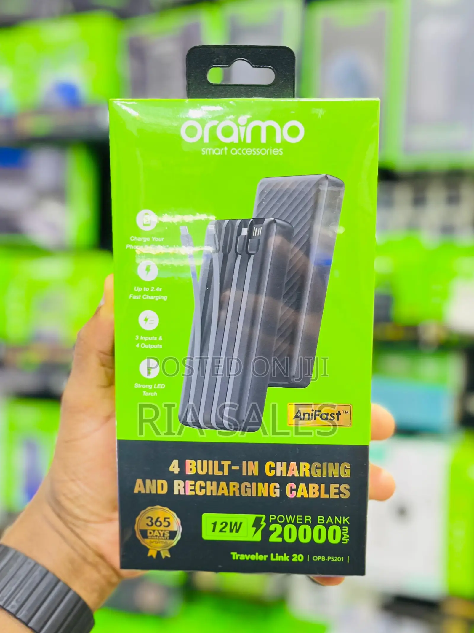 Oraimo Traveler Link 20 – 20,000mah12w Fast Charging