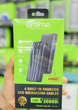 Oraimo Traveler Link 20 – 20,000mah12w Fast Charging