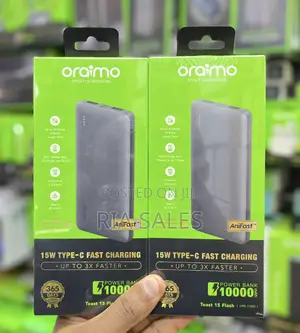 Oraimo Toast 15 Flash – 10,000mah15w Type-C Fast Charging
