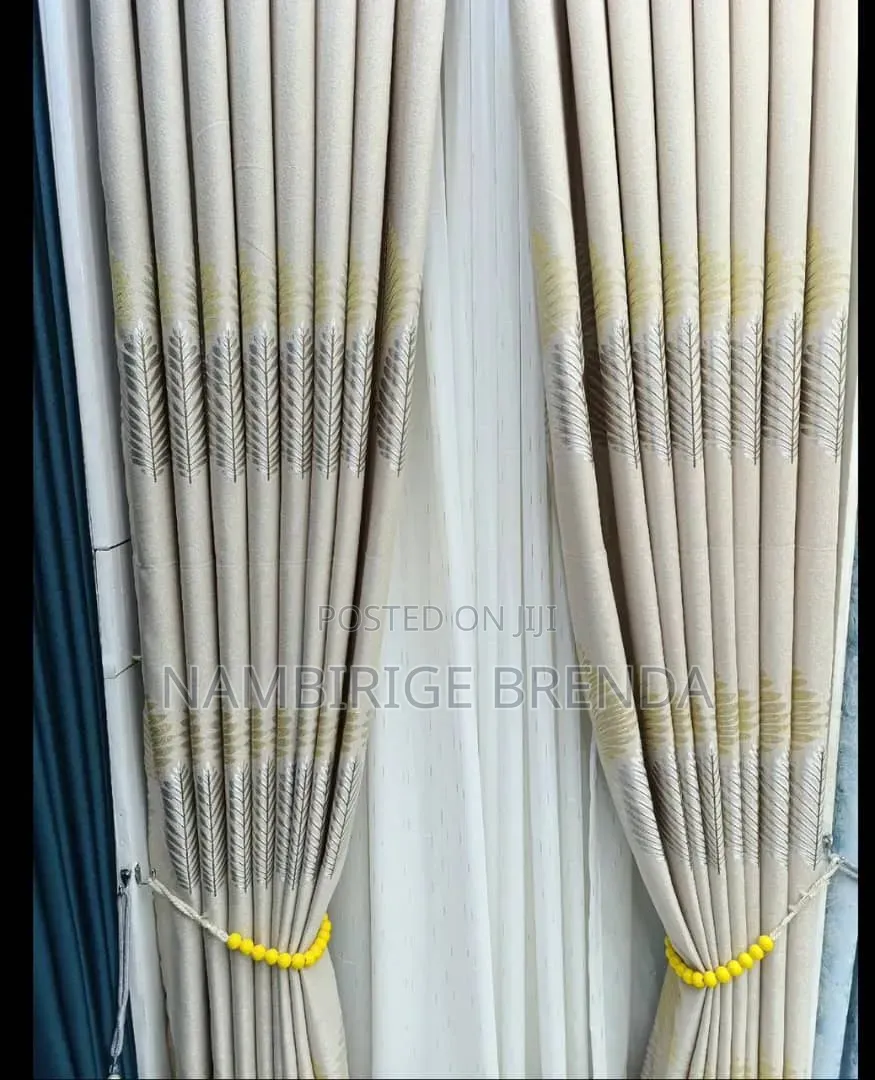 Cream Living Room Curtains