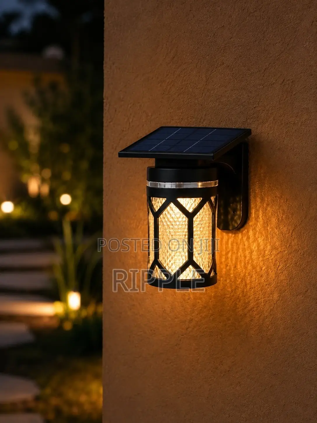 Solar Garden Wall Lights 4 Designs Outdoor Waterproof Fence Lamps