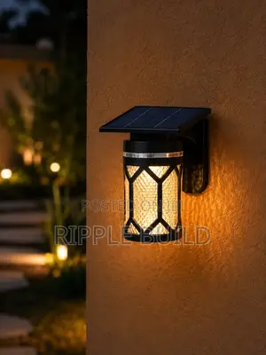 Solar Garden Wall Lights 4 Designs Outdoor Waterproof Fence Lamps