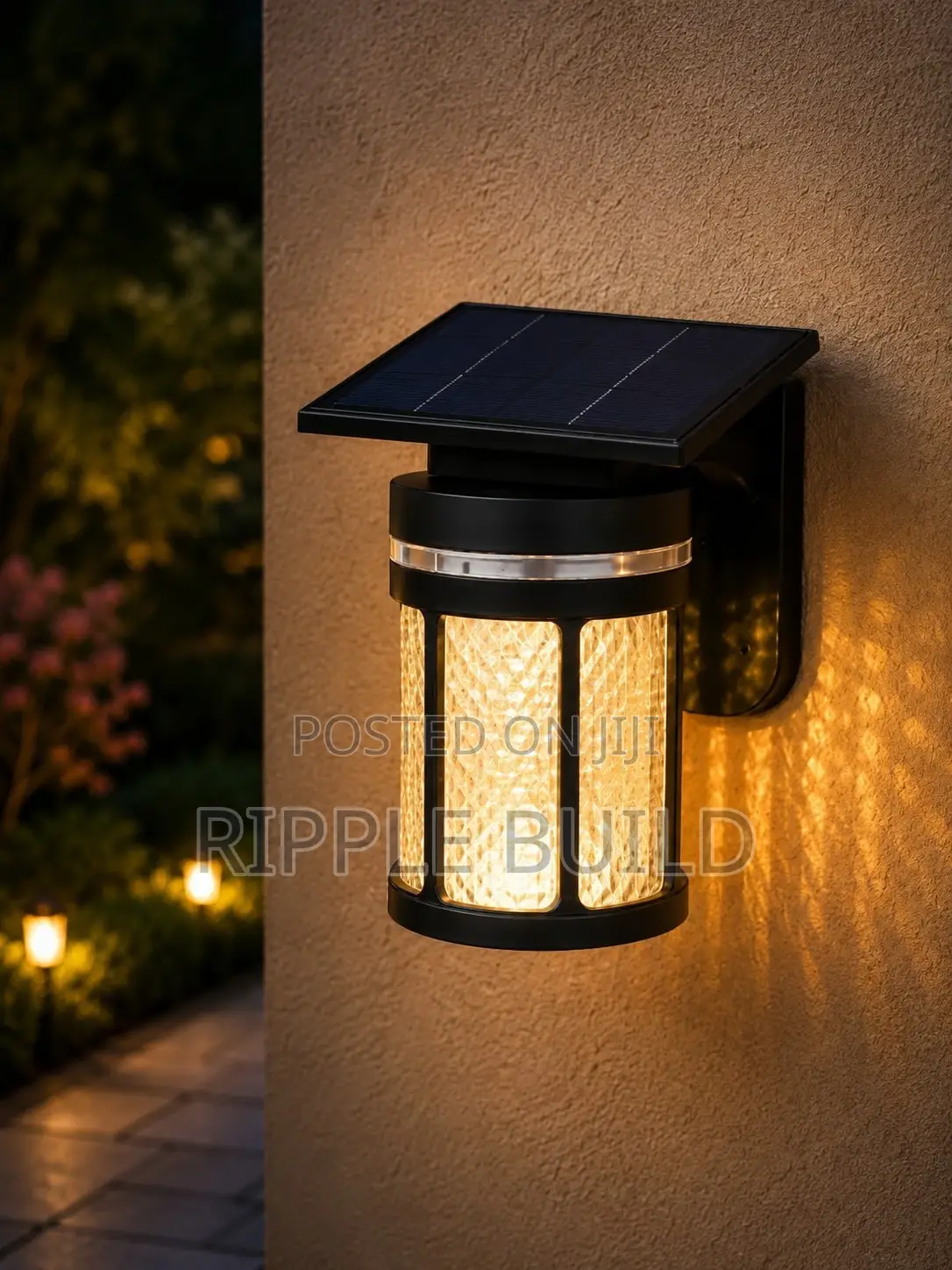 Solar Garden Wall Lights 4 Designs Outdoor Waterproof Fence Lamps