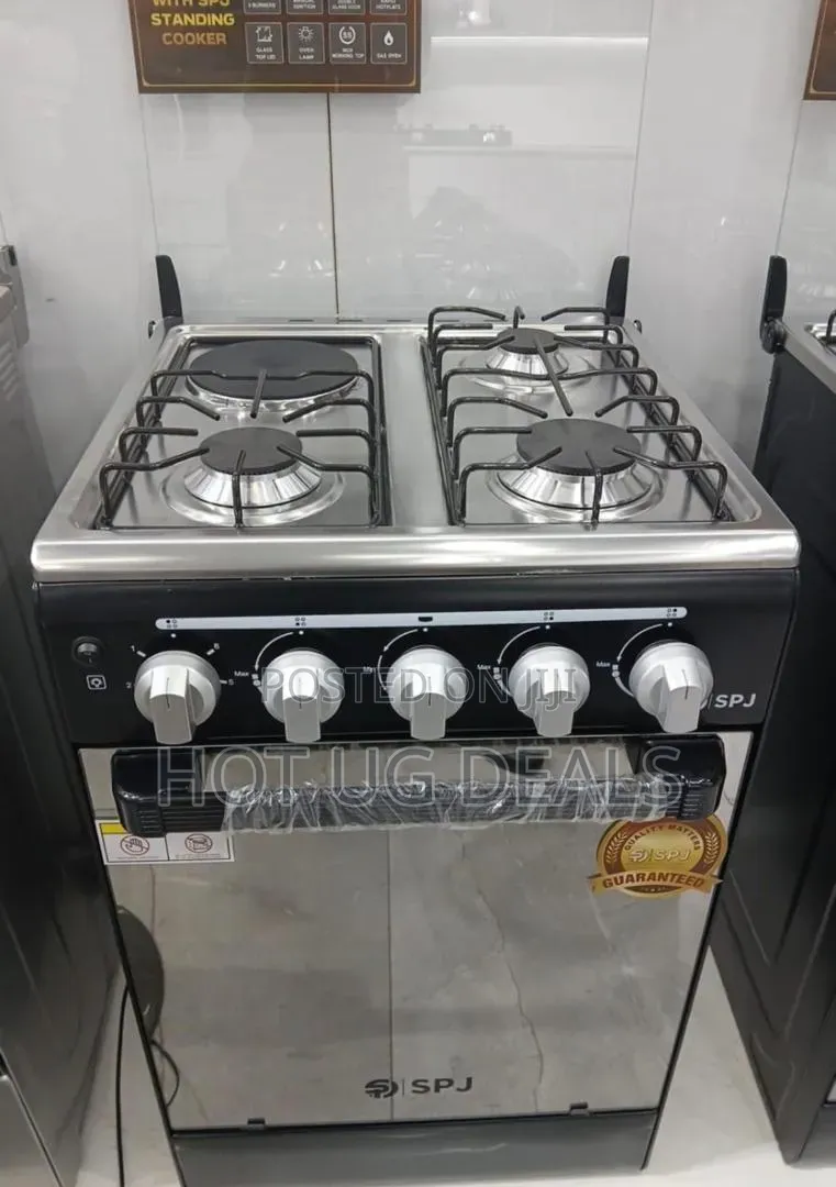 SPJ Gas Cooker 50x50cm With 3 Gas Burners 1 Electric Hotplate