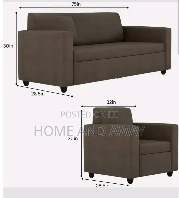 3 Seaters Box Sofa Set Packages in Any Colour From 980,000/- On Order