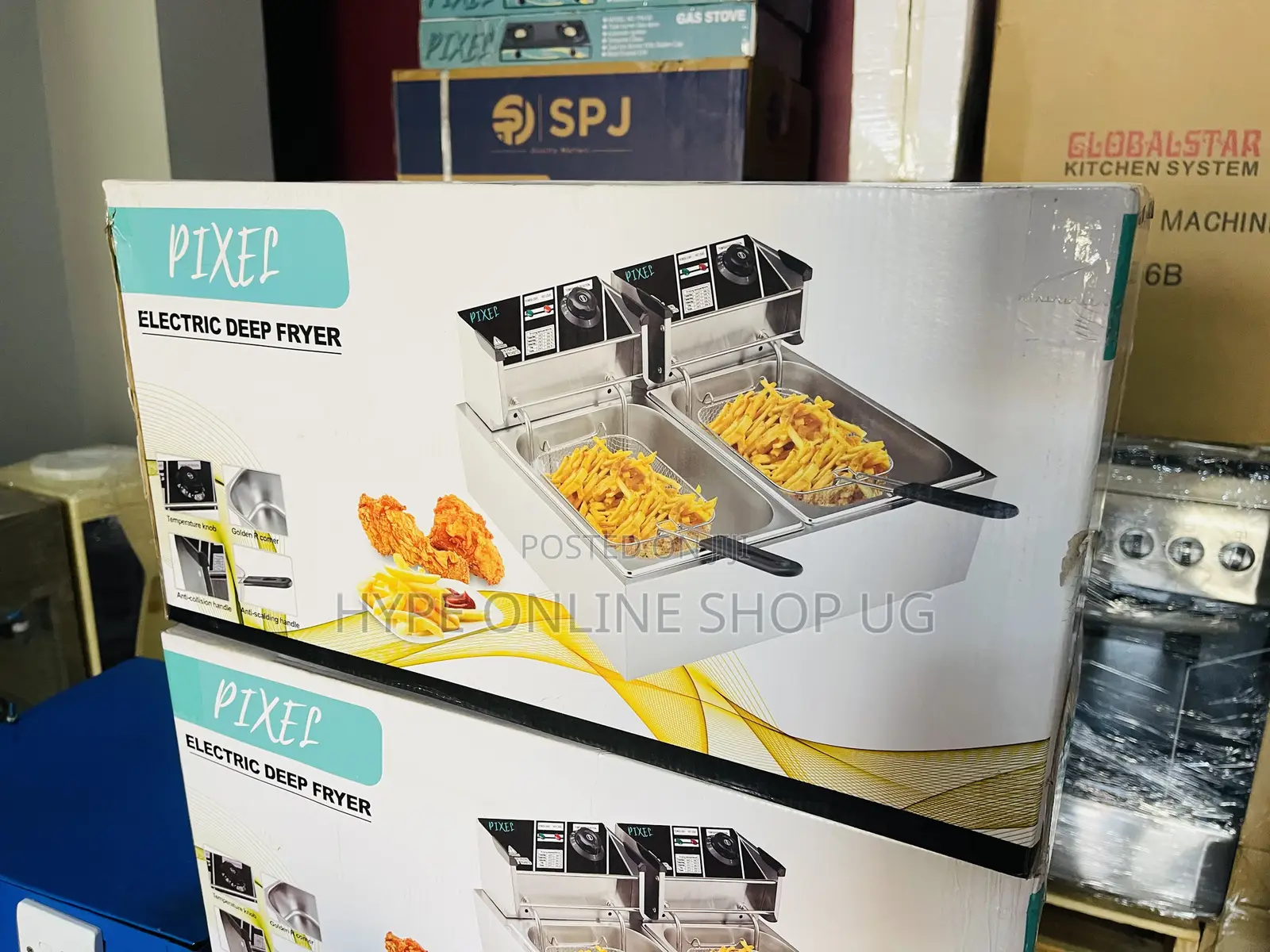 Brandnew Fast Heat,Low Power Consumption Double Deep Fryer