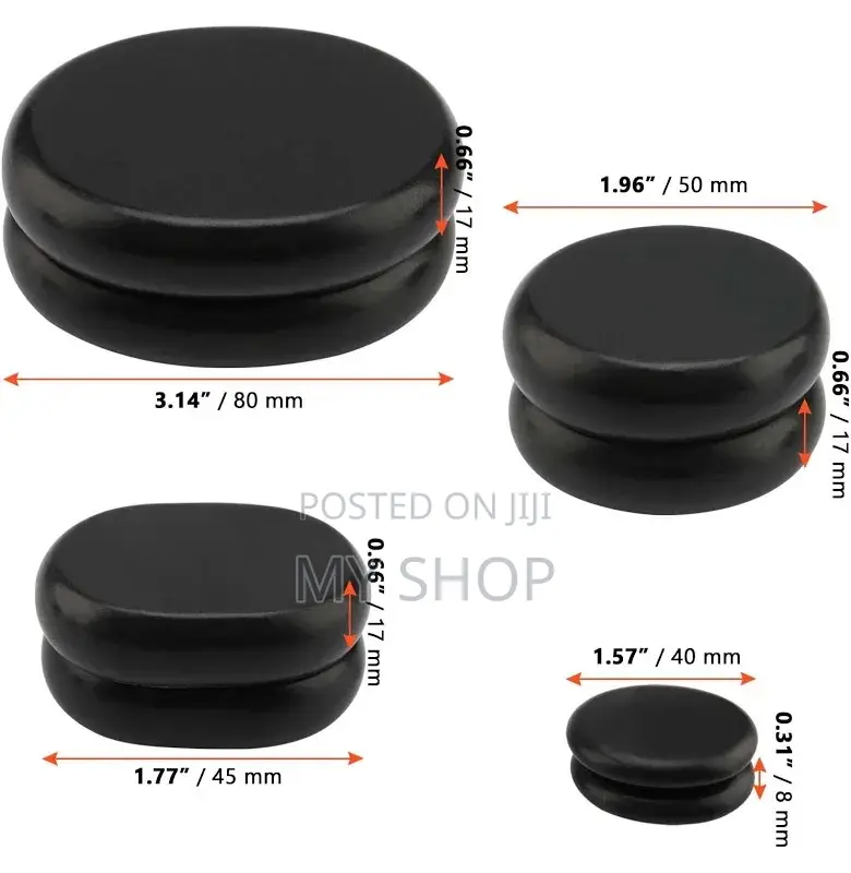 Premium Hot Massage Stones – Available in Different Sizes 4cs