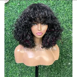 High Destiny Fringe Human Hair Wigs in Black