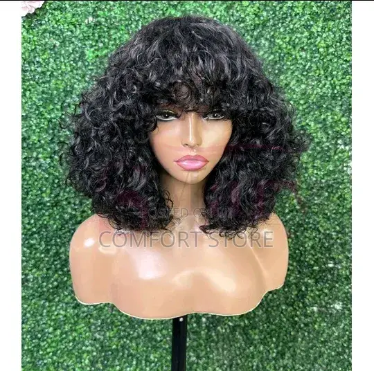 High Destiny Fringe Human Hair Wigs in Black