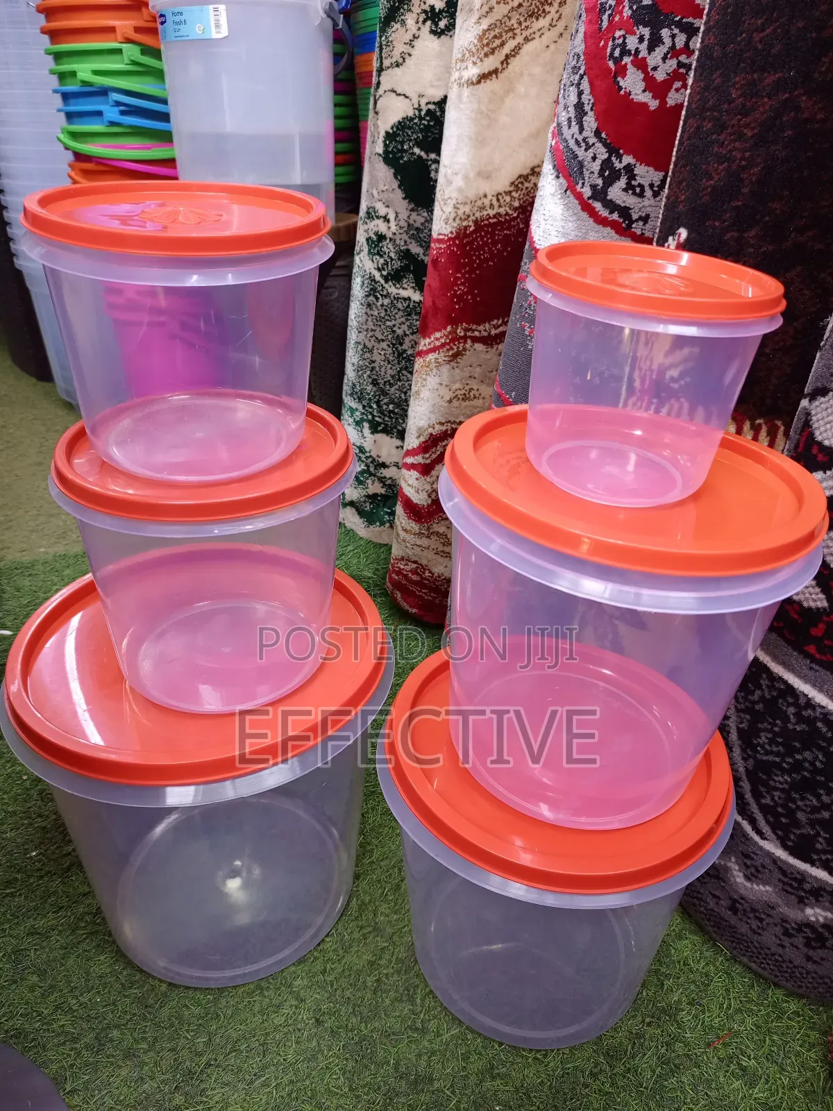 6-Piece Everfresh Round Plastic Food Container Set
