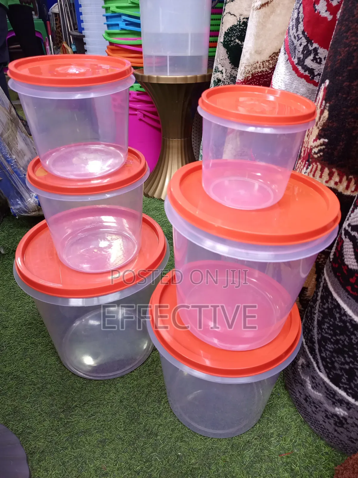 6-Piece Everfresh Round Plastic Food Container Set