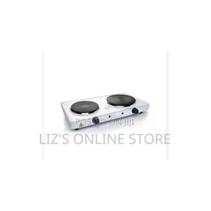 Double Burner Ceramic Electric Stove Hot Plate- Black / White