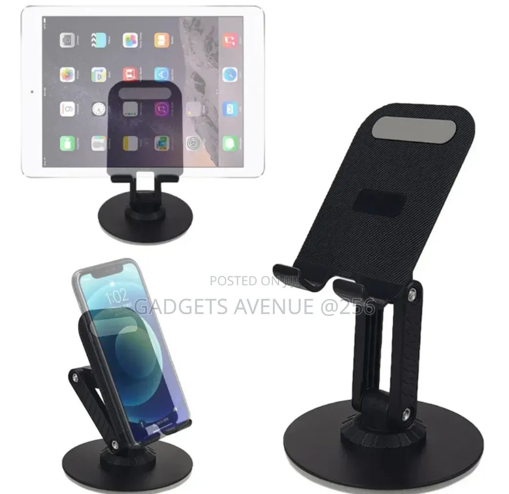 Foldable Phone Stand Features a 360-Degree Rotating Base