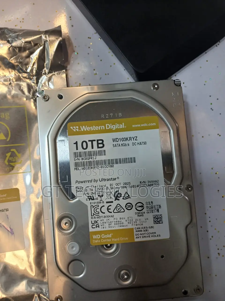 Western Digital Gold 10tb Enterprise Class / 10tb Hard Drive