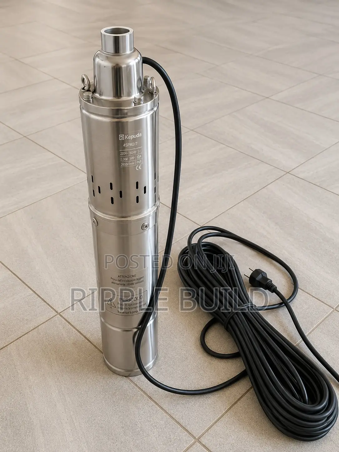 550w Ac Borehole Pump 107m Head 2700l/H Deep Well Pump