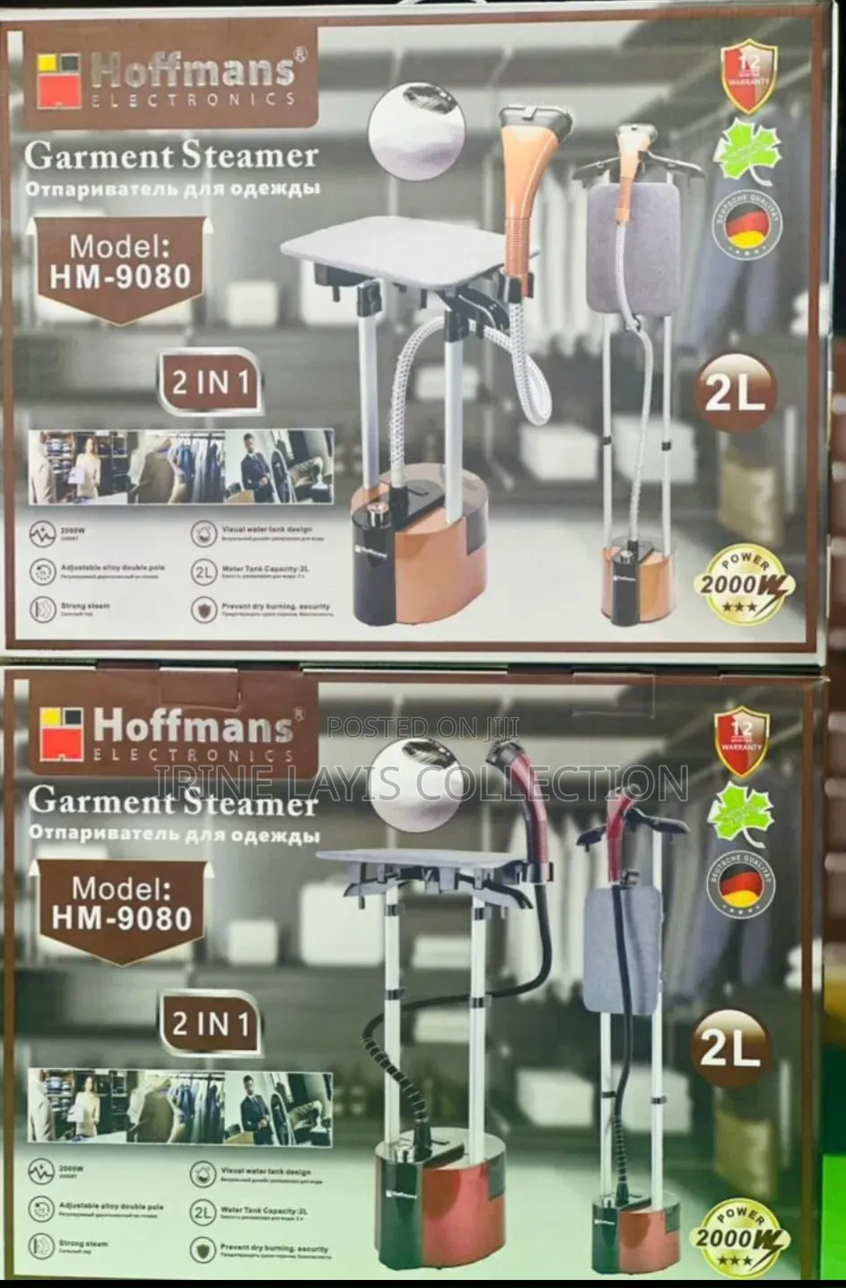 Hoffmans Electronic 2-in-1 Garment Steamer