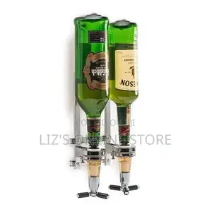 2bottles Wallmount Bar Butler Shot Tot Liquor Shot Tapper Dispenser