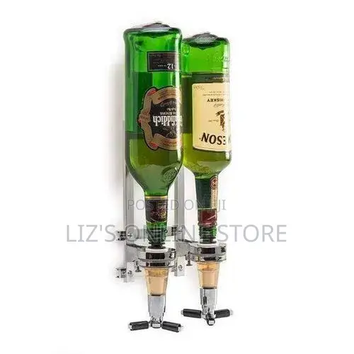 2bottles Wallmount Bar Butler Shot Tot Liquor Shot Tapper Dispenser