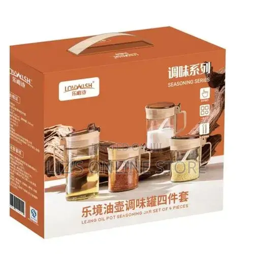 , 4-Piece Kitchen Seasoning Container Tanks
