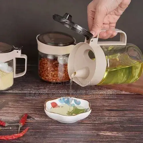 , 4-Piece Kitchen Seasoning Container Tanks