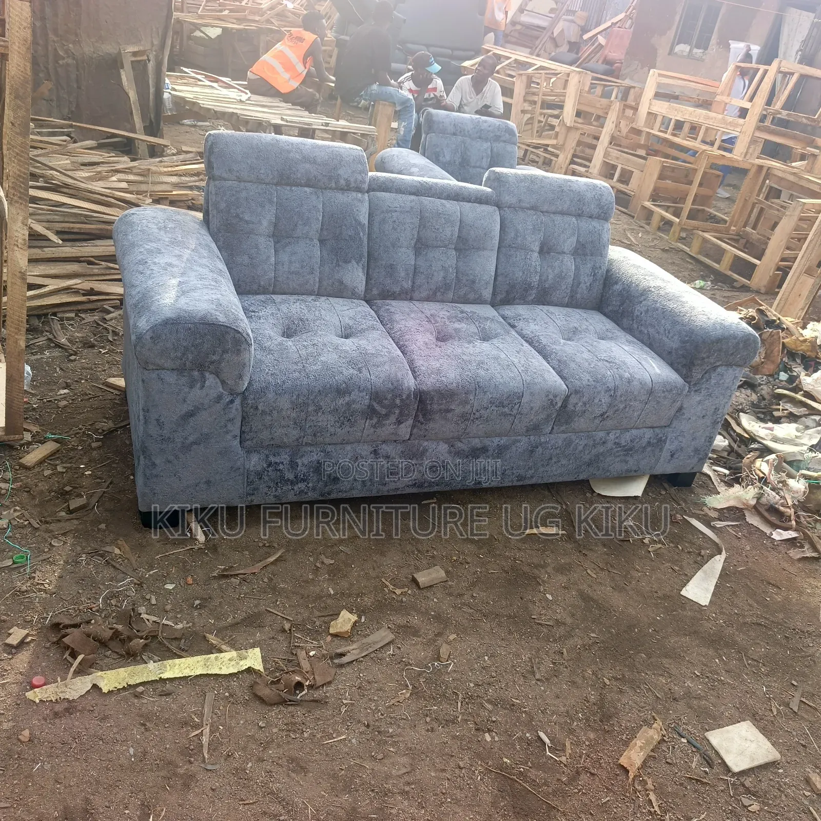 Gaint Three Seater Sofa Set in Gray Color