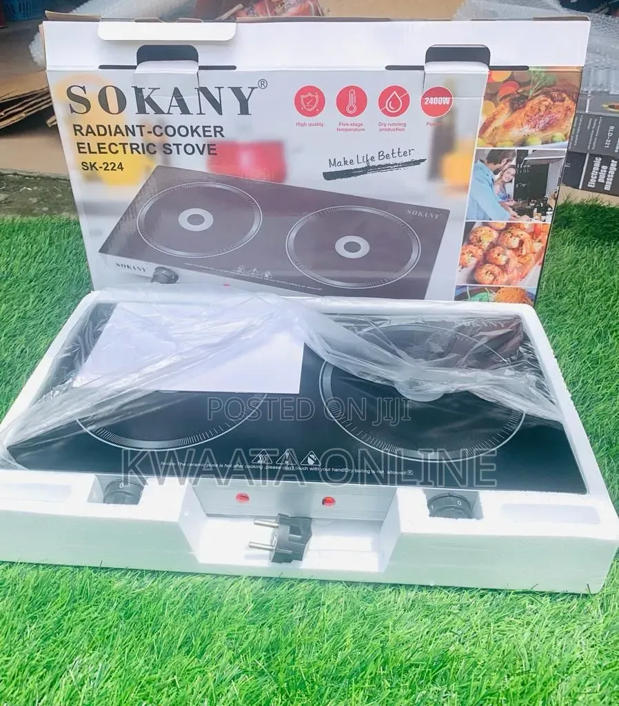 Sokany Radiant Cooker Digital Stove With 2 Burners 2400 Watts Sk-224