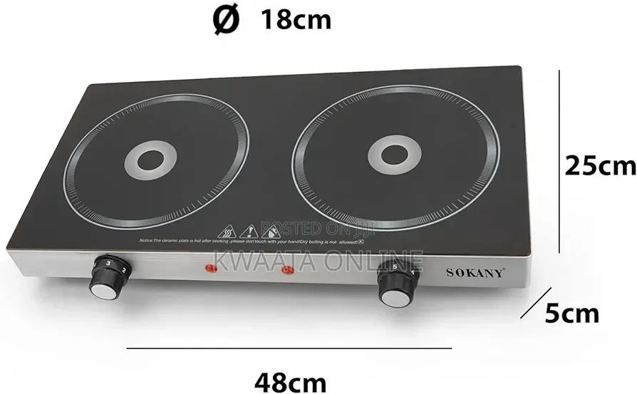 Sokany Radiant Cooker Digital Stove With 2 Burners 2400 Watts Sk-224