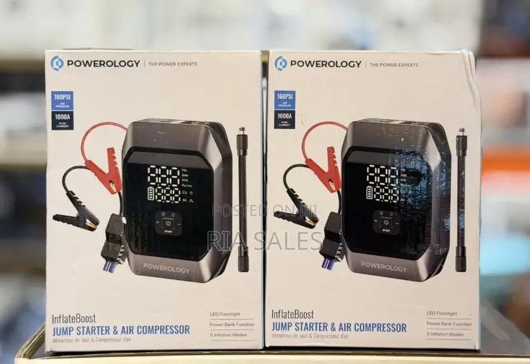 Car Jump Starter,Powerology 1000a Jump Starter and Air Compressor