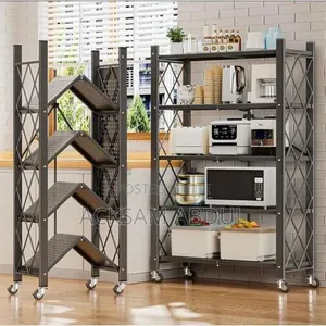 5-Tier Foldable Kitchen Storage Rack