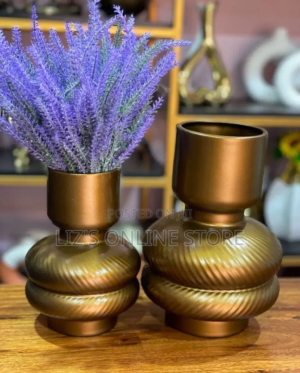 Contemporary Metallic Floor Vases