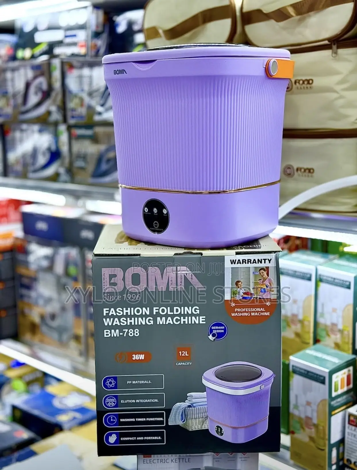 Foldable Washing Machine 12l Bm-788 Purple