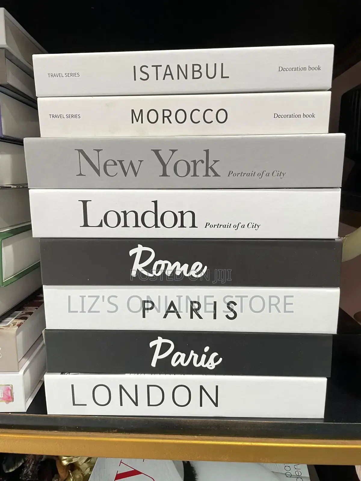 Stack of Decorative Books Features Neutral-Toned Paper Covers