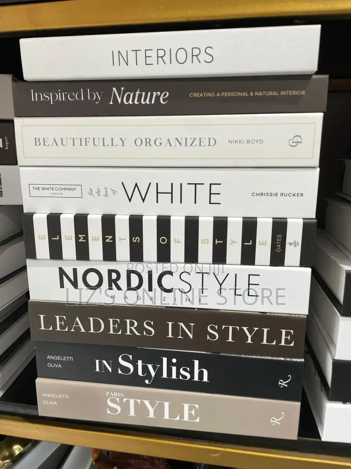 Stack of Decorative Books Features Neutral-Toned Paper Covers