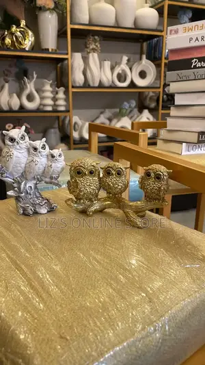 Golden Owl Figurines Are Designed for Home Decoration