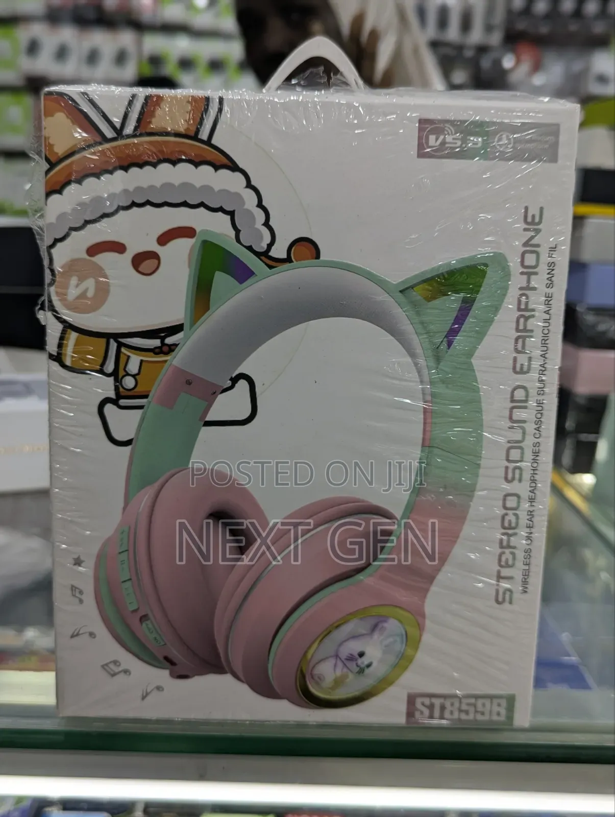 St859b Cute Cat-Ear Kids Wireless Headphones