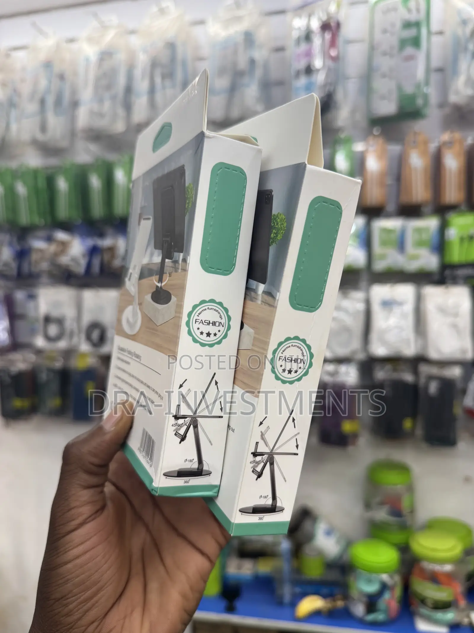 360° Foldable Rotating Metal Desktop Phone Tablet Holder Stand