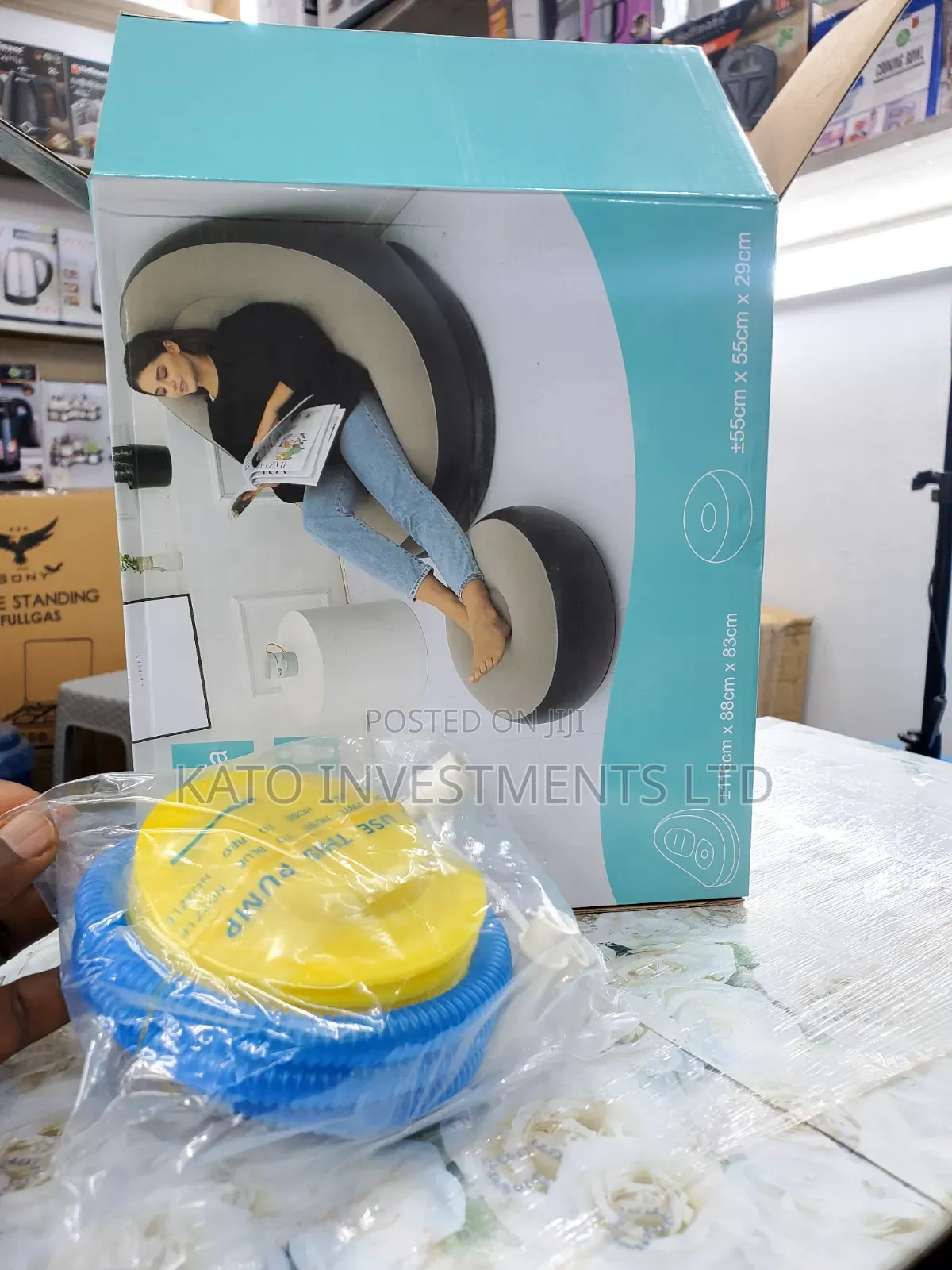 Inflatable Air Sofa With Manual Pump