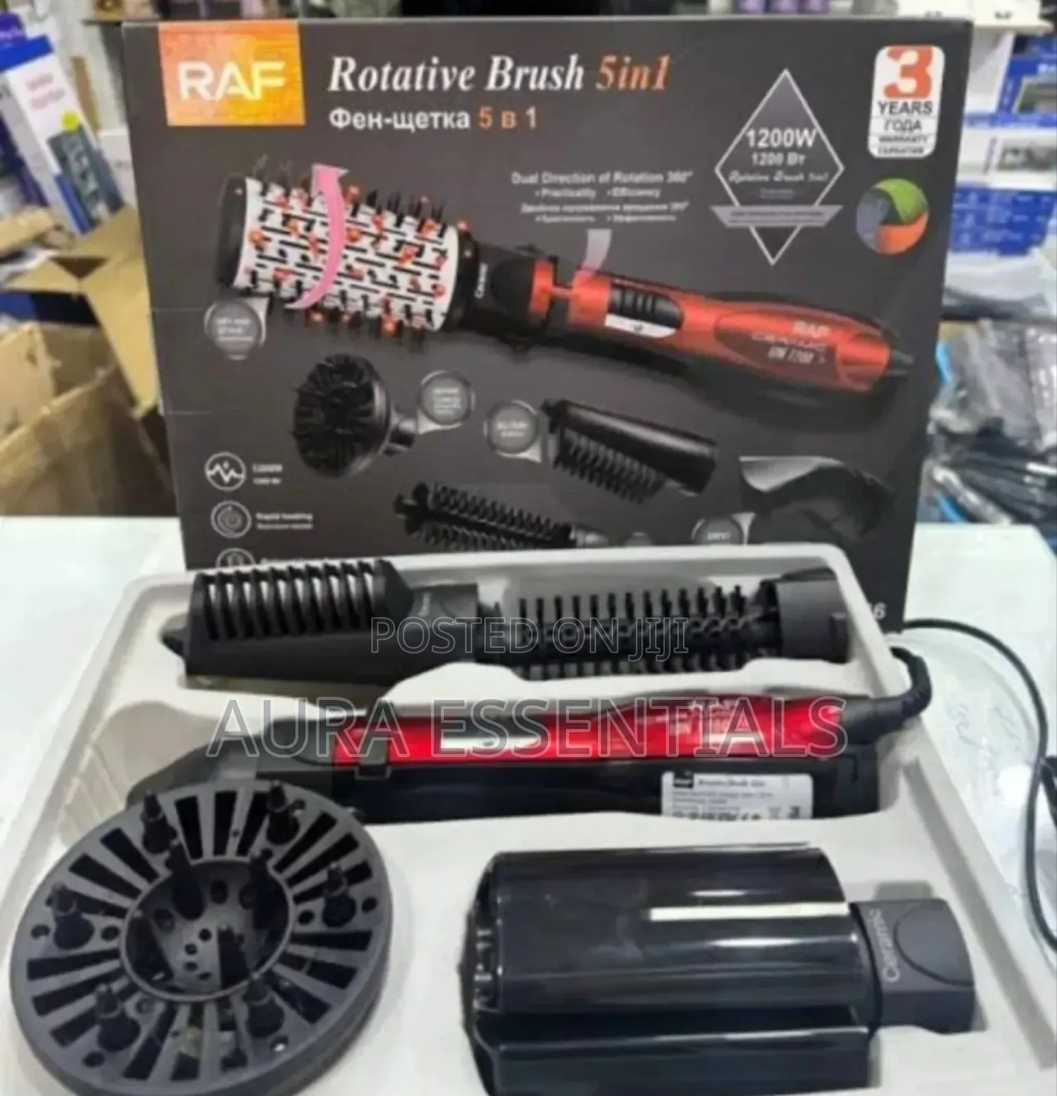 Raf Rotative Brush 5in1 Model R.416 Multifunctional Hair Styling Tool