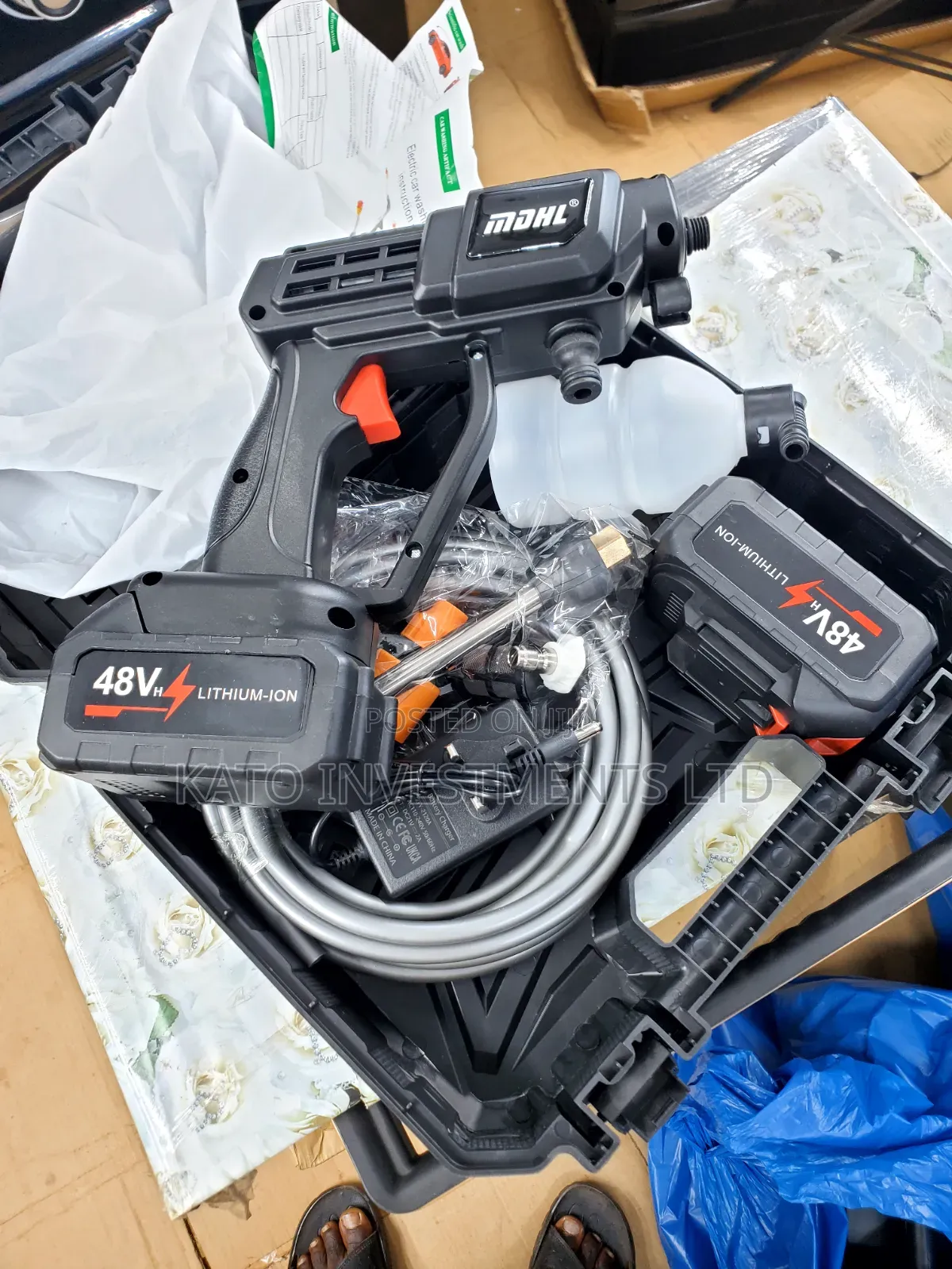 MDHL High Pressure Jet Car Washer Gun With Two 21v 15m H Battery