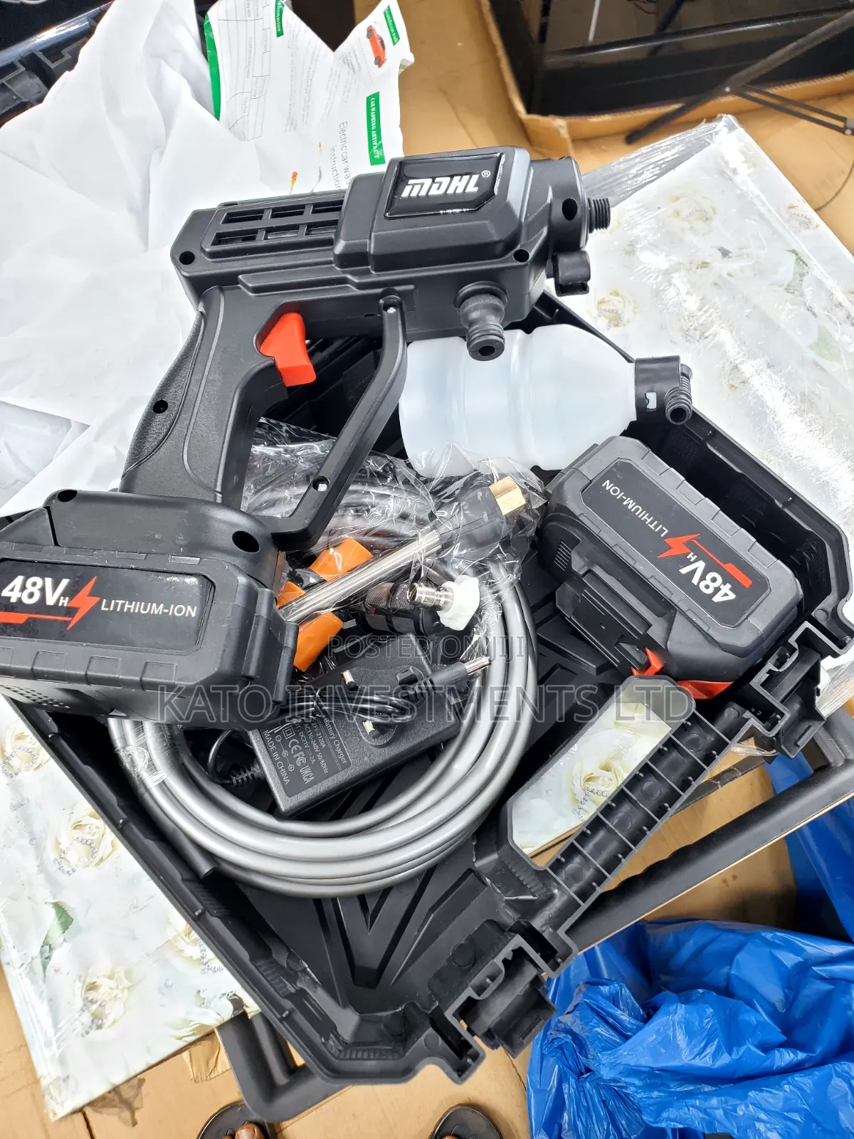 MDHL High Pressure Jet Car Washer Gun With Two 21v 15m H Battery