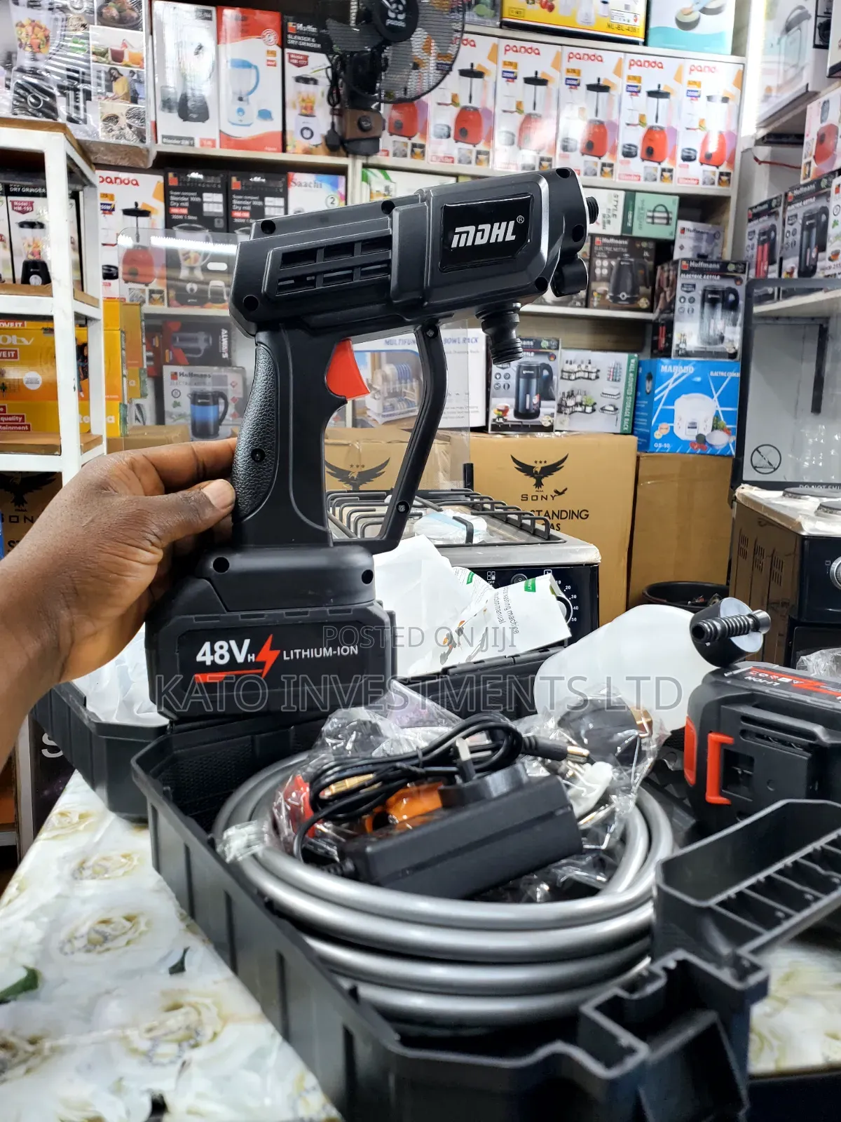 MDHL High Pressure Jet Car Washer Gun With Two 21v 15m H Battery