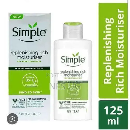 Simple Skin Replenishing Rich Moisturiser Cream -125ml