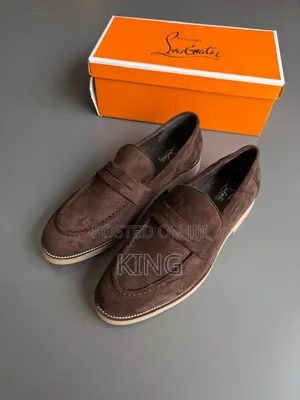 Navy, Black, Brown Christian Louboutin Suede Loafers