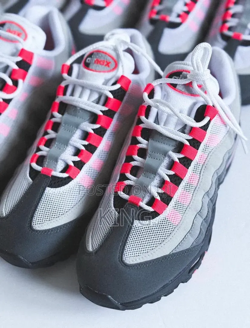 Nike Air Max 95 Big Bubble Sneakers in the "Solar Red