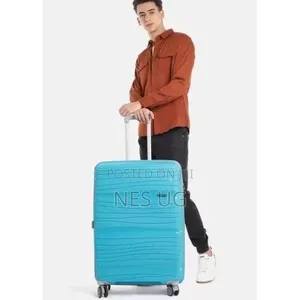 Waterproof Travel Rubber Suit Case for All Occasions 1pc Blue/Pink