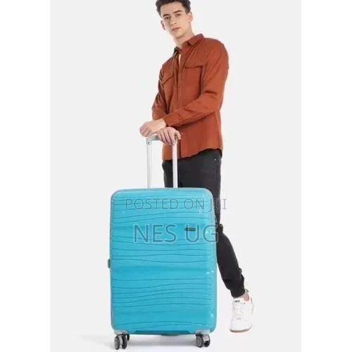 Waterproof Travel Rubber Suit Case for All Occasions 1pc Blue/Pink