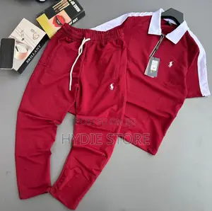Polo Long Men’S Black Two Piece