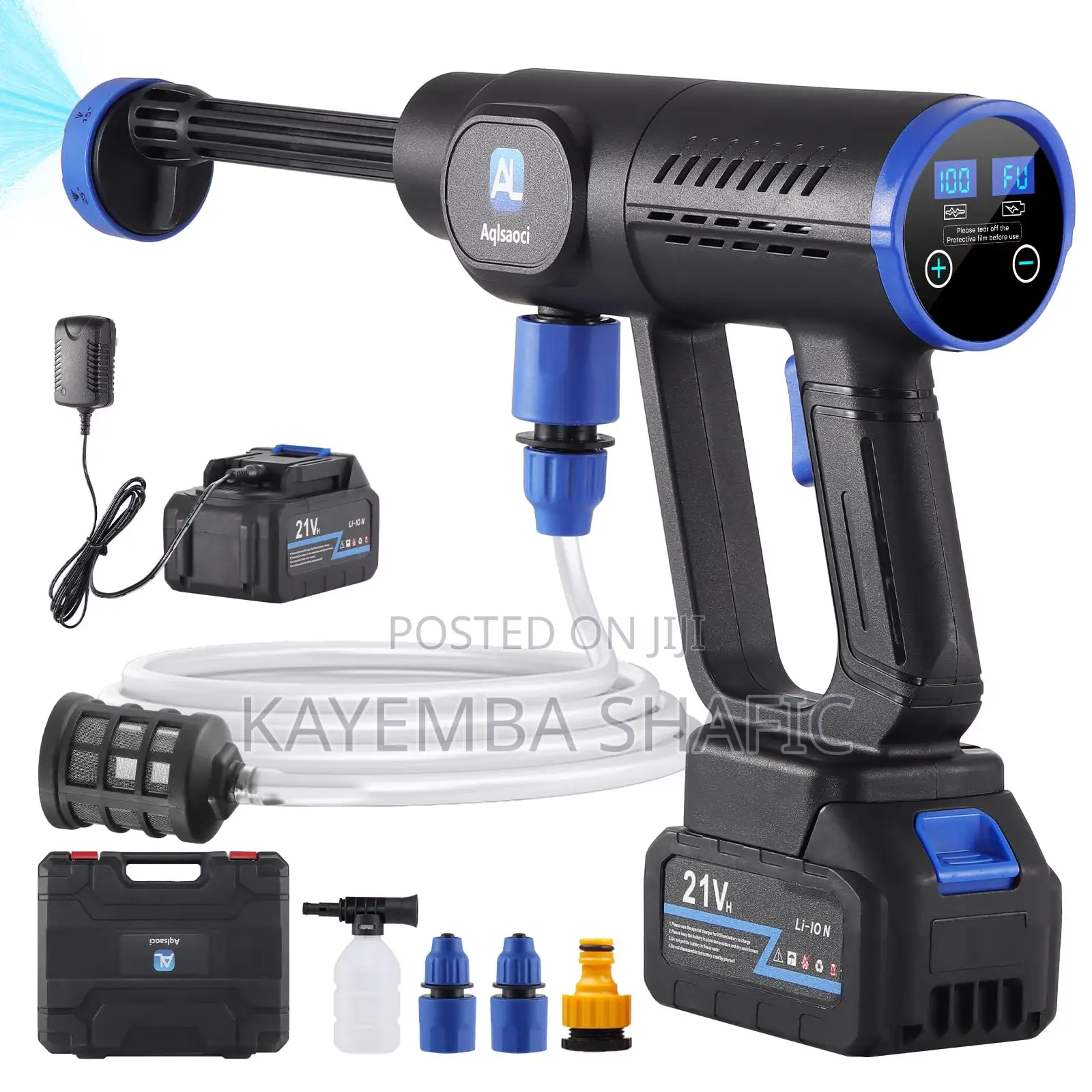 MDHL Portable Cordless High-Pressure Car Washer Gun Kit